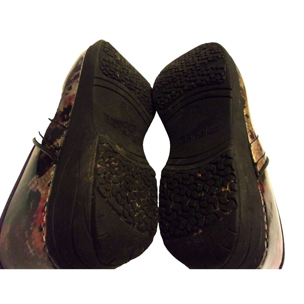 Dansko Multicolored XP 2.0 Clogs Patent Leather Abstract Design Size 40 9.5-10 - Picture 6 of 7